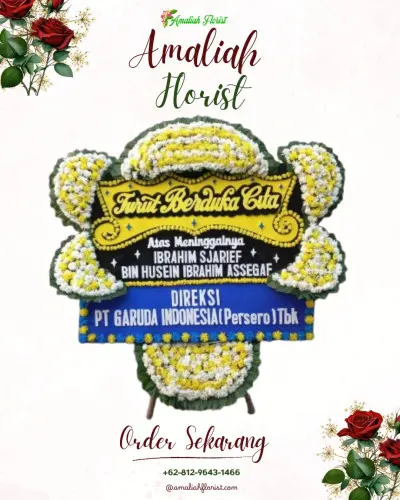 Papan Bunga Duka di Rumah Duka Suka Dame