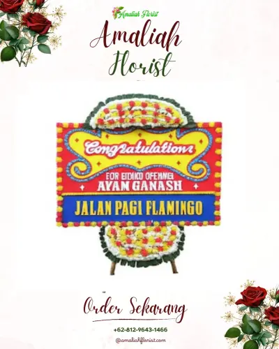 Bunga Papan Congratulation di Rumah Duka Suka Dame